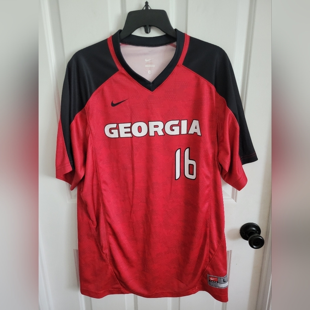 Nike Georgia Bulldogs #16 Pullover Vapor Baseball Team Jersey size Men's Large